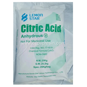 Lemon Star Brand Citric Acid Anhydrous Food Grade